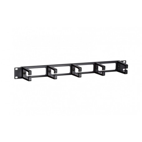 1U Pannello passacavi per 19" network rack 4 Anelli in Plastica