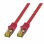 Cavo di rete patch Cat.6A- Cat7 10G S/FTP PIMF Rosso 1m