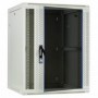 15U Armadio rack 19" a muro porta vetro 600x600x770mm (LxPxH) bianco