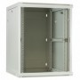 15U Armadio rack 19" a muro porta vetro 600x600x770mm (LxPxH) bianco