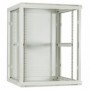 15U Armadio rack 19" a muro porta vetro 600x600x770mm (LxPxH) bianco