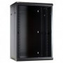 18U Armadio rack 19" a muro porta vetro 600x450x900mm (LxPxH)