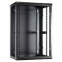 18U Armadio rack 19" a muro porta vetro 600x450x900mm (LxPxH)