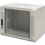 9U Armadio rack 19" a muro porta vetro 600x450x500mm (LxPxH) bianco