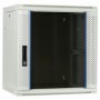 12U Armadio rack 19" da muro porta vetro 600x450x368mm (LxPxH) parete bianco