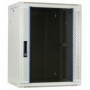 15U Armadio rack 19" da muro porta vetro 600x450x368mm (LxPxH) parete bianco