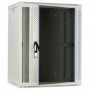 15U Armadio rack 19" a muro porta vetro 600x450x770mm (LxPxH) bianco