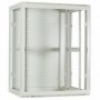 15U Armadio rack 19" a muro porta vetro 600x450x770mm (LxPxH) bianco